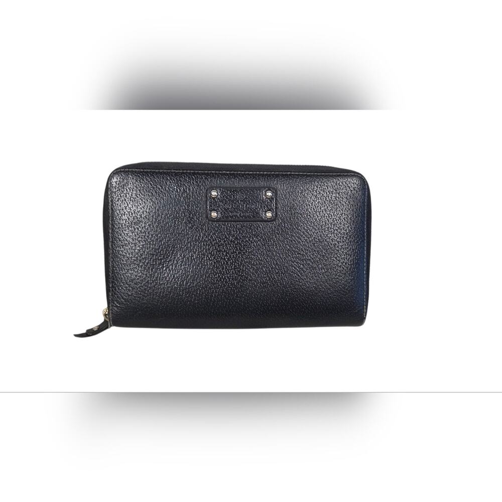 Kate Spade XL Black Textured Leather Wallet